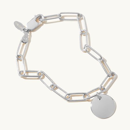 Personalised Paperclip Bracelet Silver